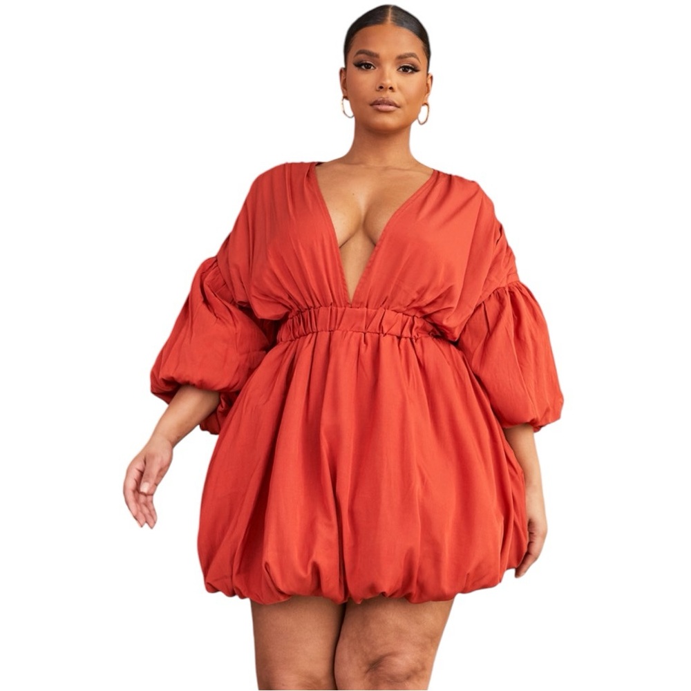 🧡❤️PrettyLittleThing Red/ Orange Mini Dress - Picture 1 of 5